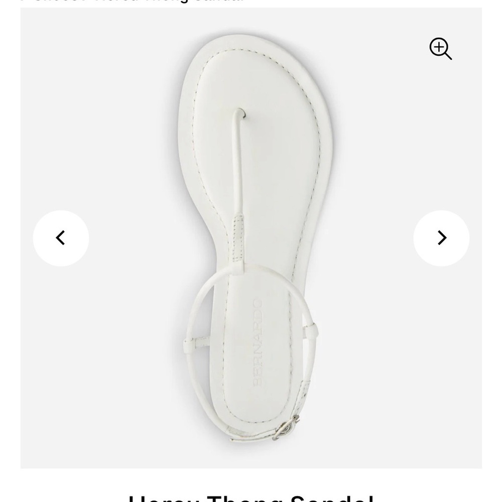 Bernardo Hercu Thong White Sandals